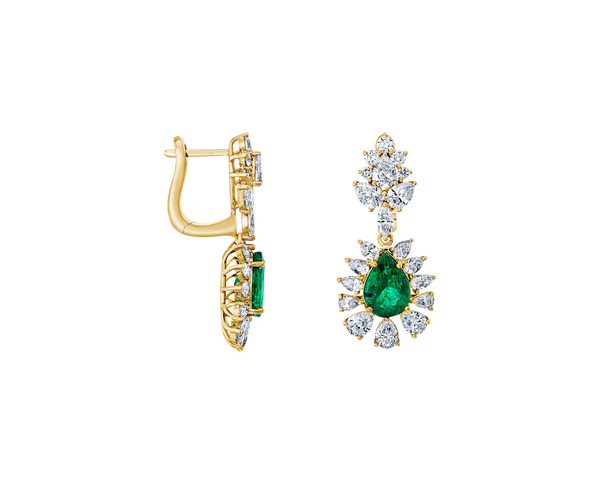 Brogle Selection bicolor emerald earrings Brogle Selection bicolor emerald earrings