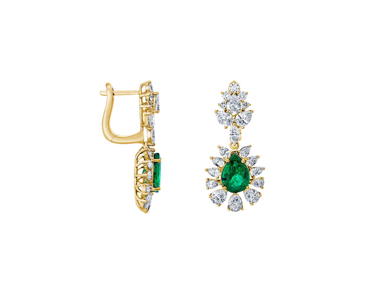 Brogle Selection bicolor emerald earrings Brogle Selection bicolor emerald earrings