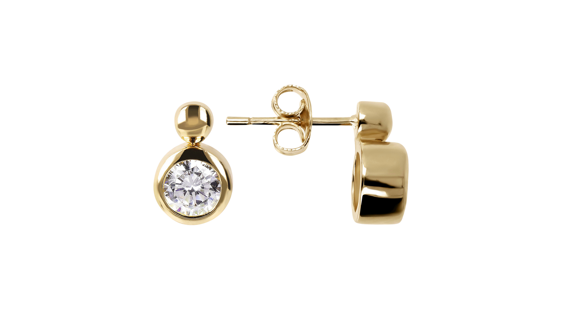 Bronzallure Golden stud earrings