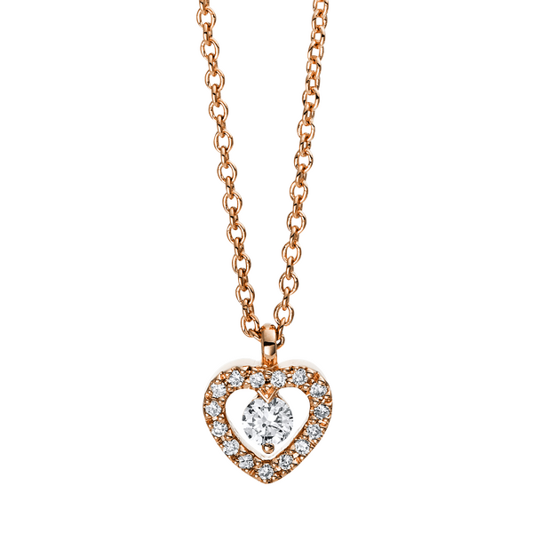 Brogle Classic necklace with diamond heart Brogle Classic necklace with diamond heart