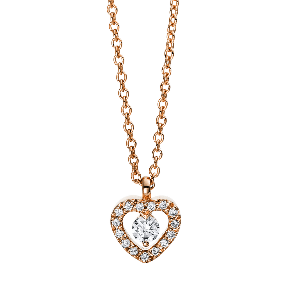 Brogle Classic necklace with diamond heart Brogle Classic necklace with diamond heart