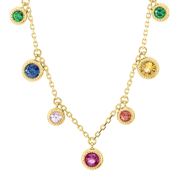 Brogle Selection Rainbow necklace with pendant