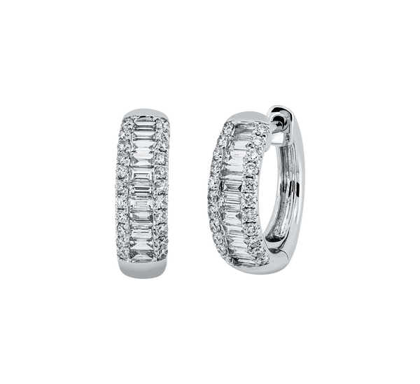 Brogle Classic diamond hoop earrings Brogle Classic diamond hoop earrings
