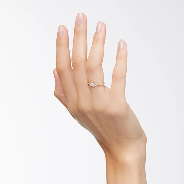 175902 DAC0012 STARX DB0OG 100 Dodo mini precious star ring white diamonds 18k yellow gold e64b027cc6990151b