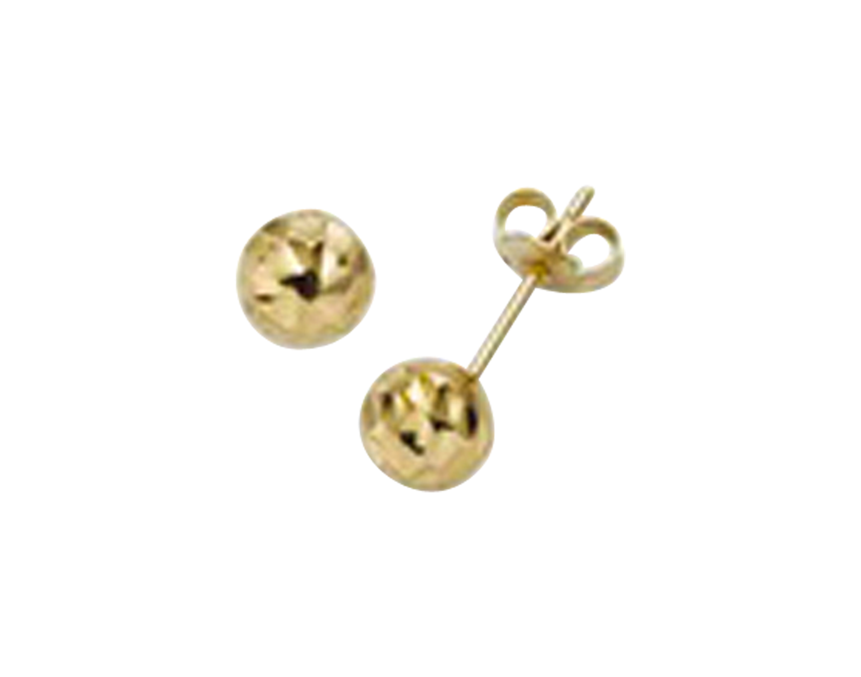 Brogle Classic gold ear studs beads diamanté 6mm Brogle Classic gold ear studs beads diamanté 6mm