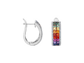 Brogle Classic sapphire hoop earrings Rainbow Brogle Classic sapphire hoop earrings Rainbow