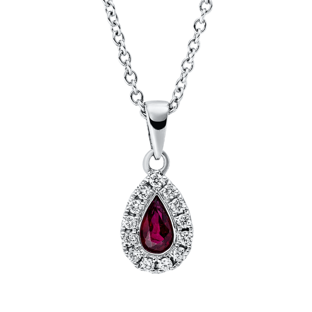 Brogle Classic necklace with ruby pendant