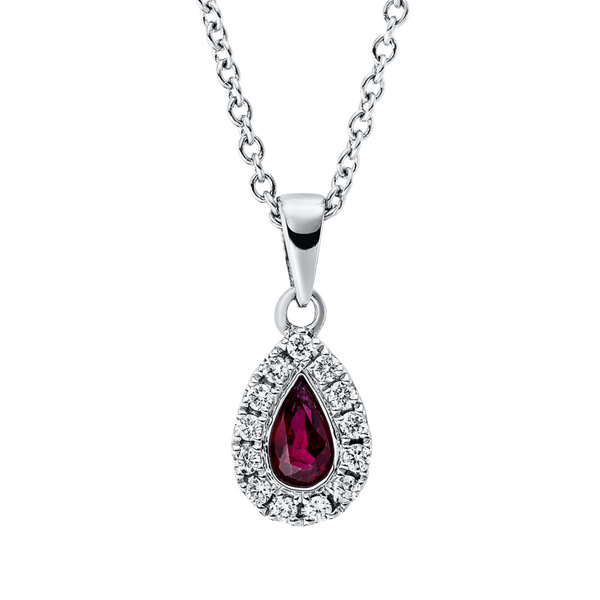 Brogle Classic necklace with ruby pendant