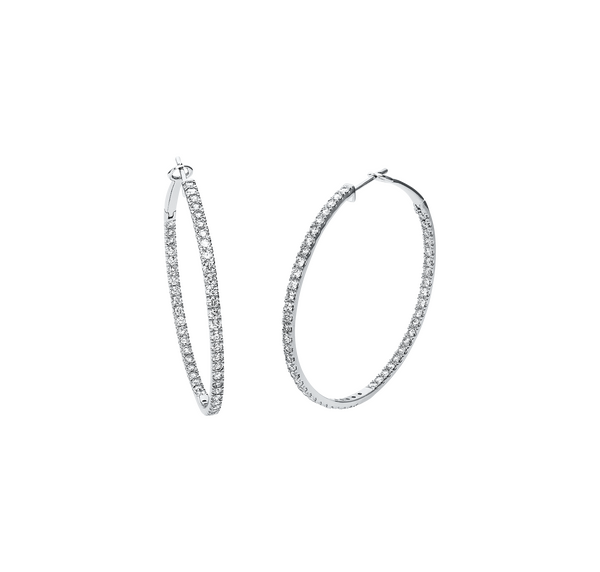 Brogle Selection diamond hoop earrings