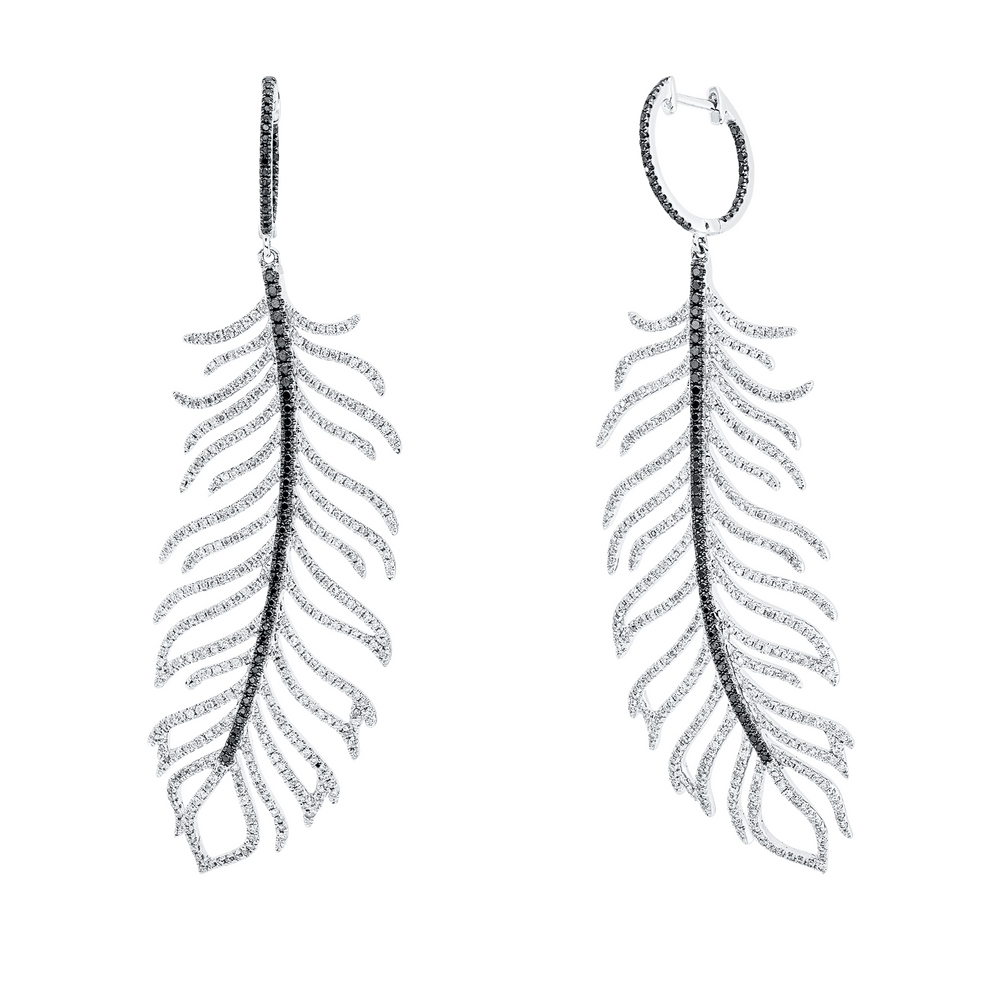 Brogle Selection Spirit feather hoop earrings