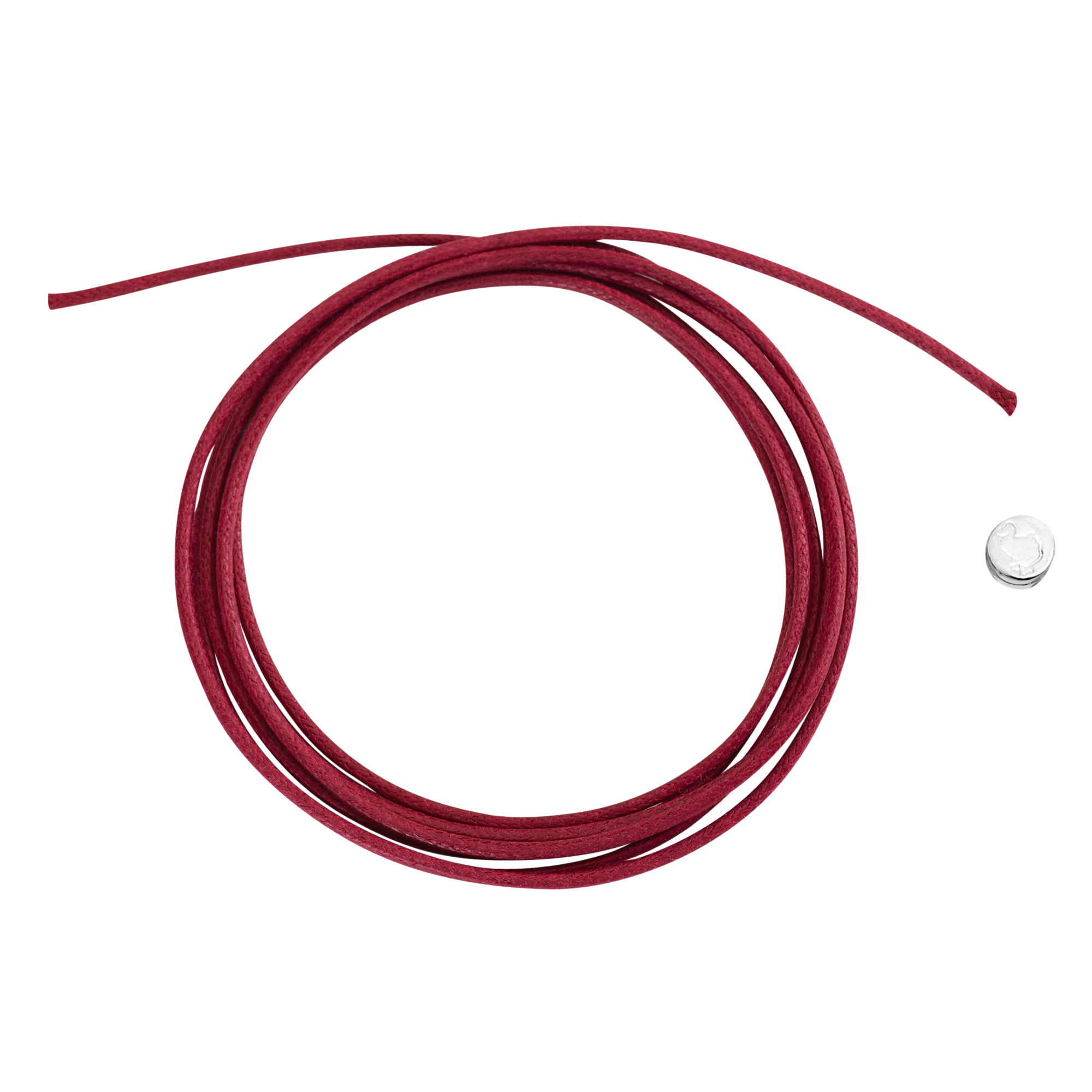 Dodo thin bordeaux-coloured cotton cord Dodo thin bordeaux-coloured cotton cord