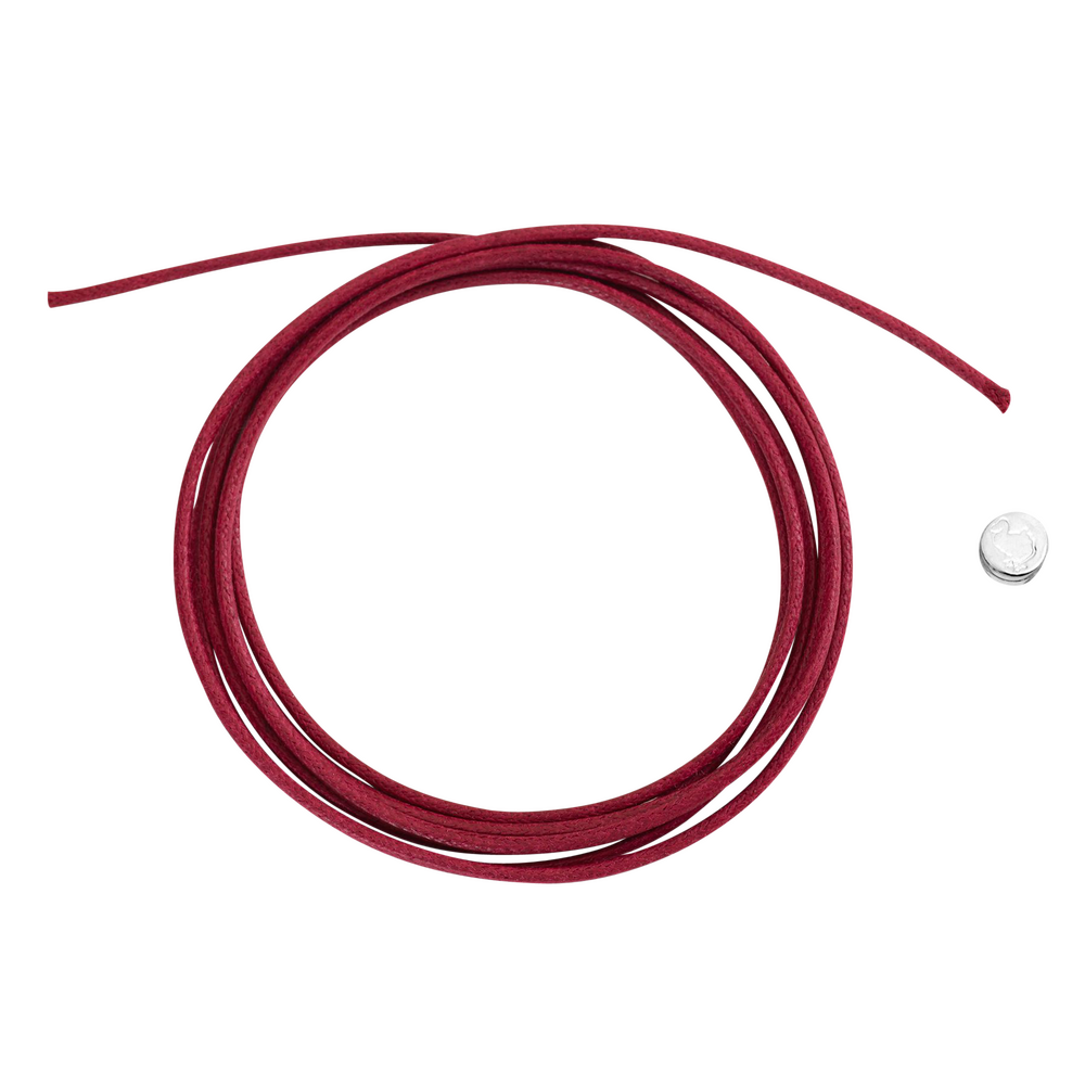 Dodo thin bordeaux-coloured cotton cord Dodo thin bordeaux-coloured cotton cord