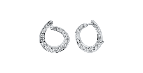 Brogle Selection diamond hoop earrings Brogle Selection diamond hoop earrings