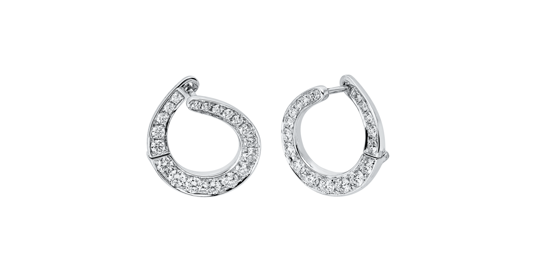 Brogle Selection diamond hoop earrings Brogle Selection diamond hoop earrings
