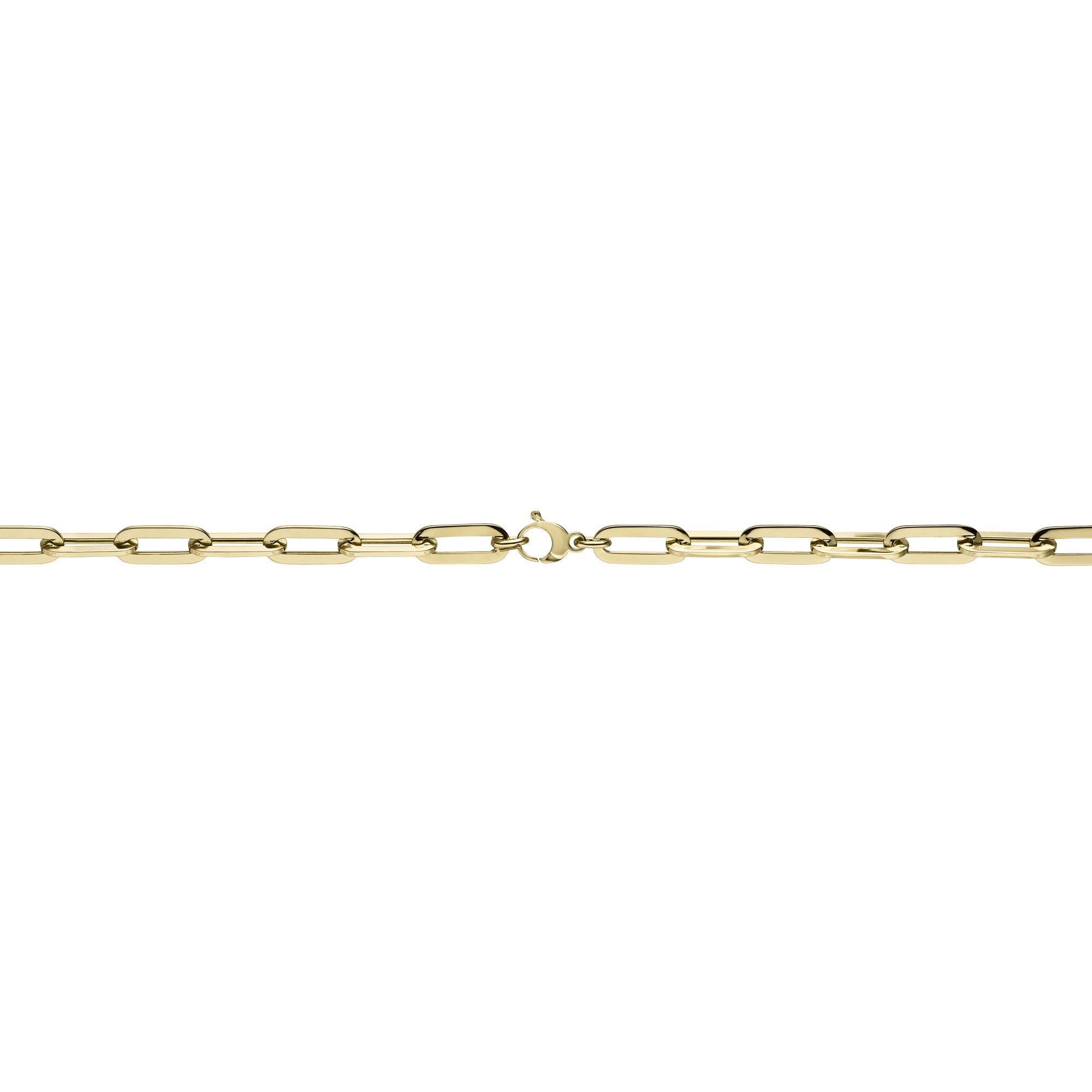 Brogle Classic Paper Clip Gold Chain 8mm Brogle Classic Paper Clip Gold Chain 8mm