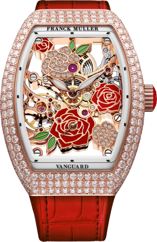 Franck Muller Vanguard Rose Skeleton 42.3 x 32mm Franck Muller Vanguard Rose Skeleton 42.3 x 32mm