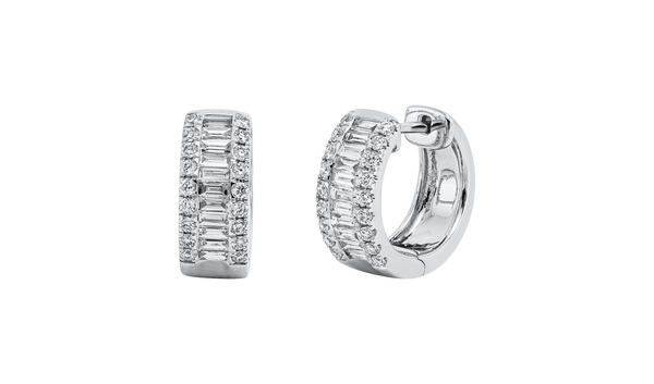 Brogle Selection diamond hoop earrings Brogle Selection diamond hoop earrings