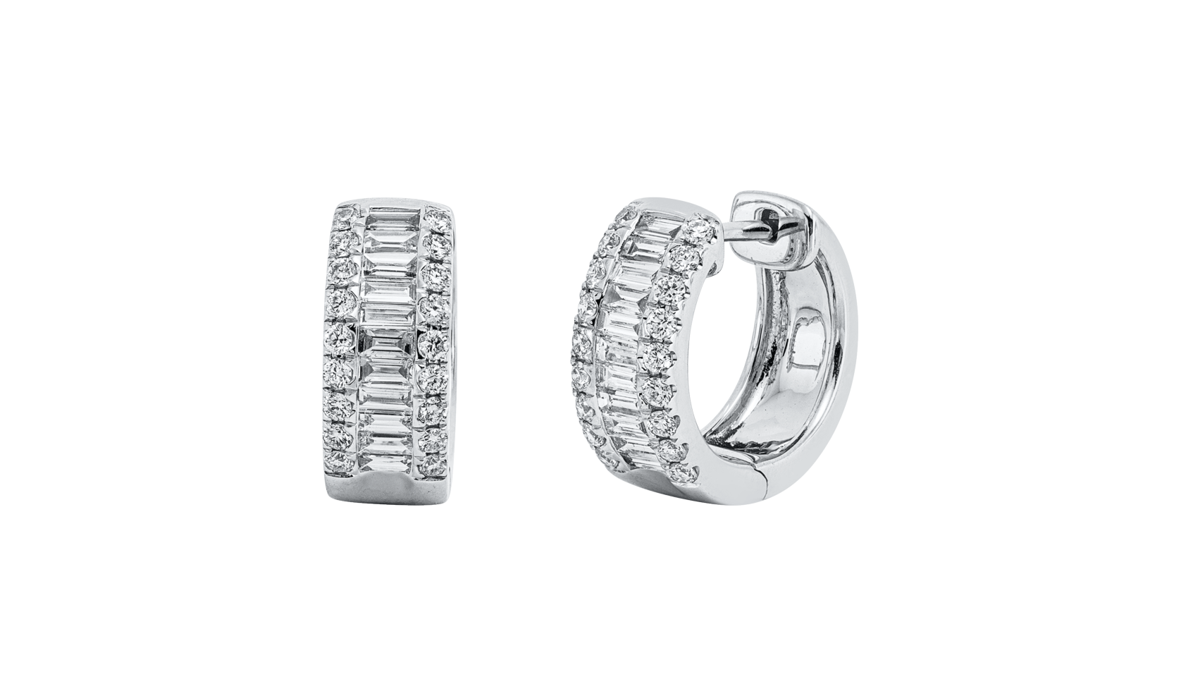 Brogle Selection diamond hoop earrings Brogle Selection diamond hoop earrings