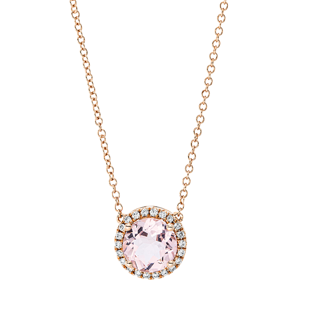 Brogle Classic necklace with morganite pendant