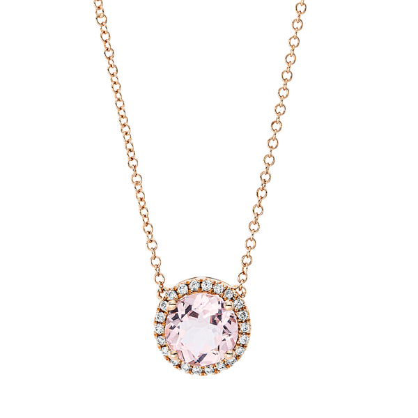 Brogle Classic necklace with morganite pendant