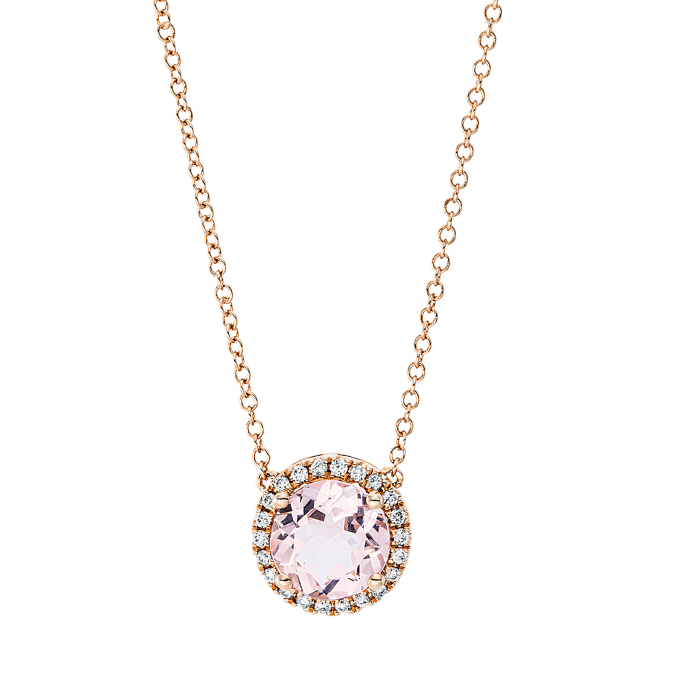 Brogle Classic necklace with morganite pendant Brogle Classic necklace with morganite pendant