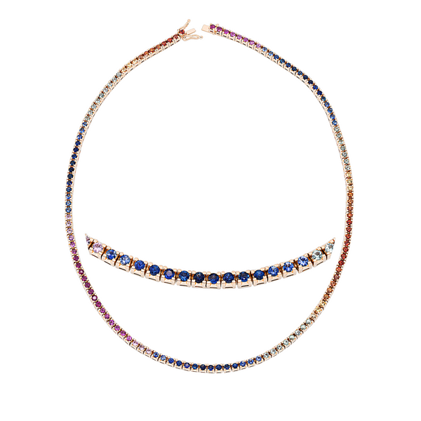 Brogle Selection Rainbow necklace with sapphires