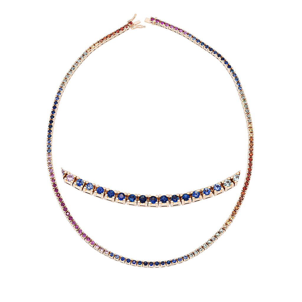 Brogle Selection sapphire necklace Rainbow Brogle Selection sapphire necklace Rainbow