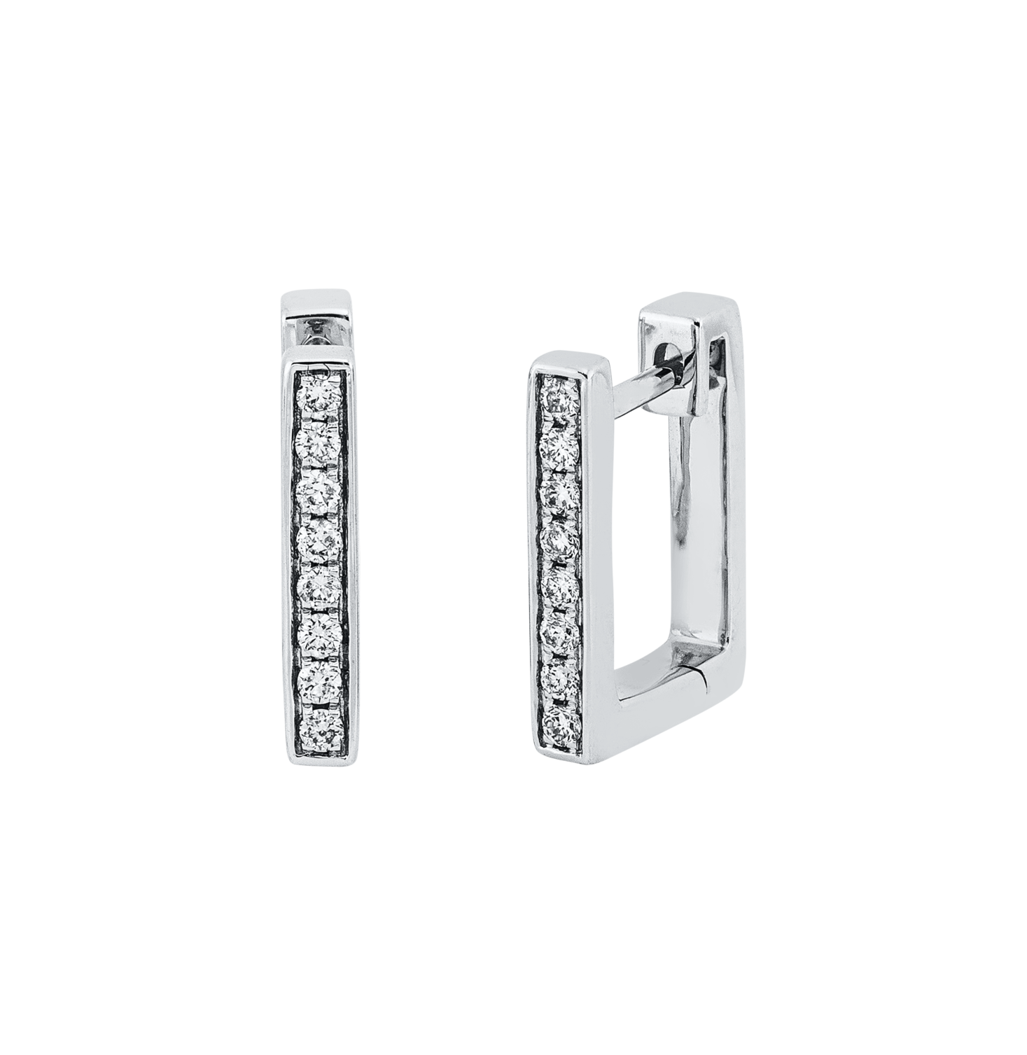 Brogle Classic diamond hoop earrings