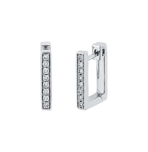 Brogle Classic diamond hoop earrings