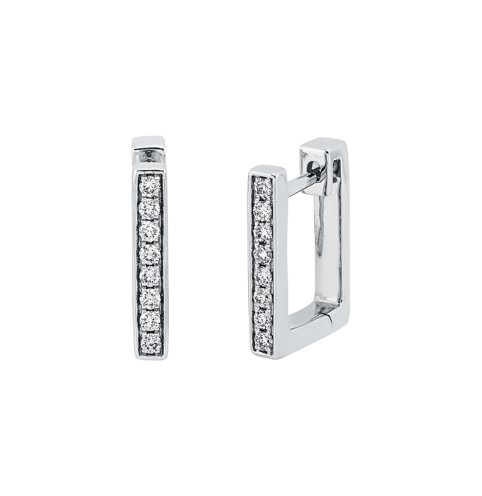 Brogle Classic diamond hoop earrings Brogle Classic diamond hoop earrings