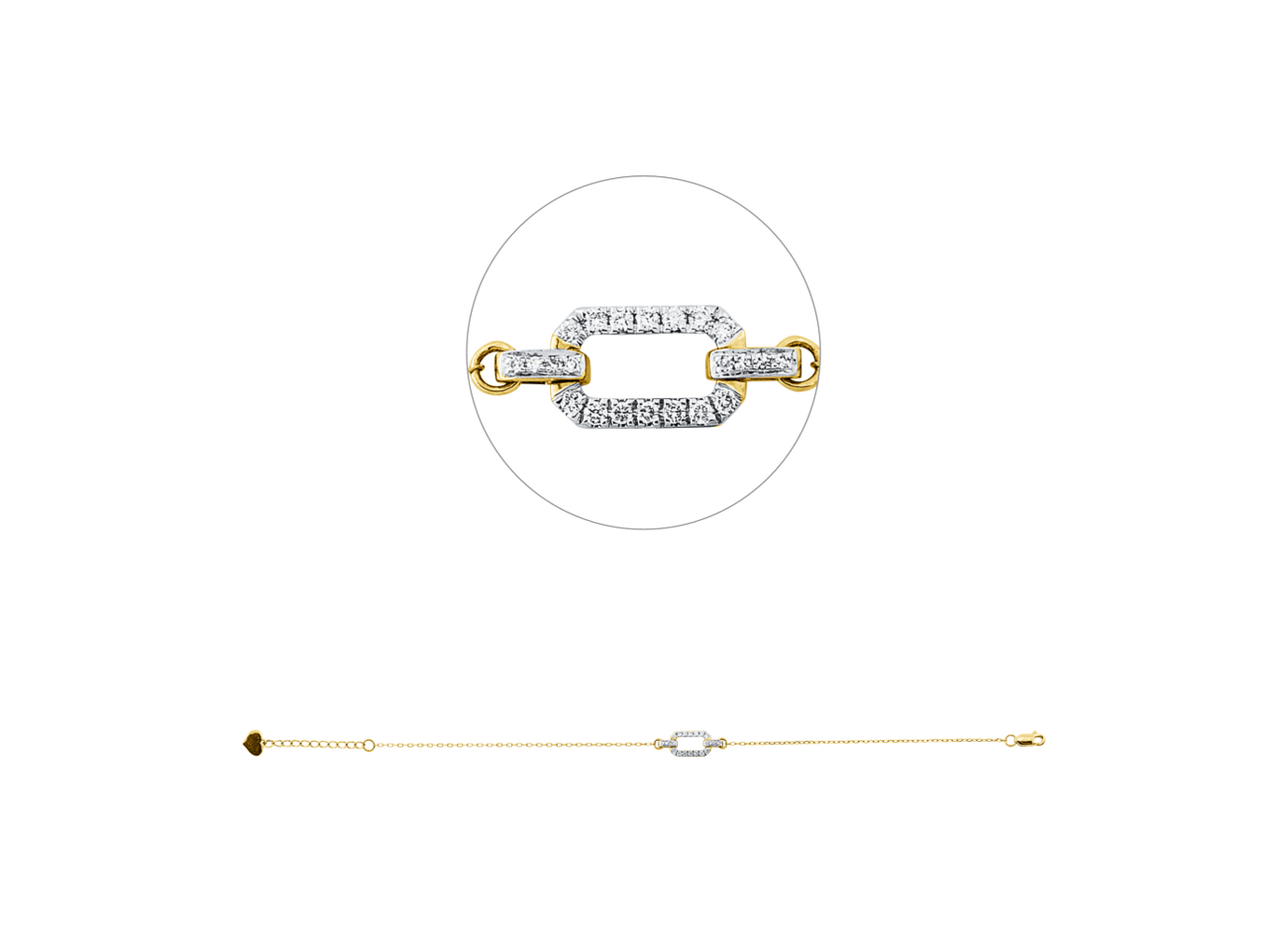 Brogle Classic Bicolor Diamantarmband