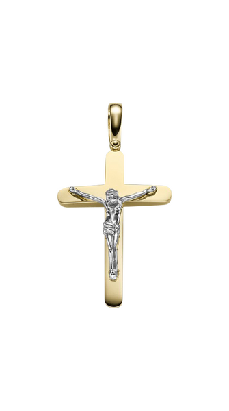 Brogle Classic bicolor cross pendant in gold Brogle Classic bicolor cross pendant in gold