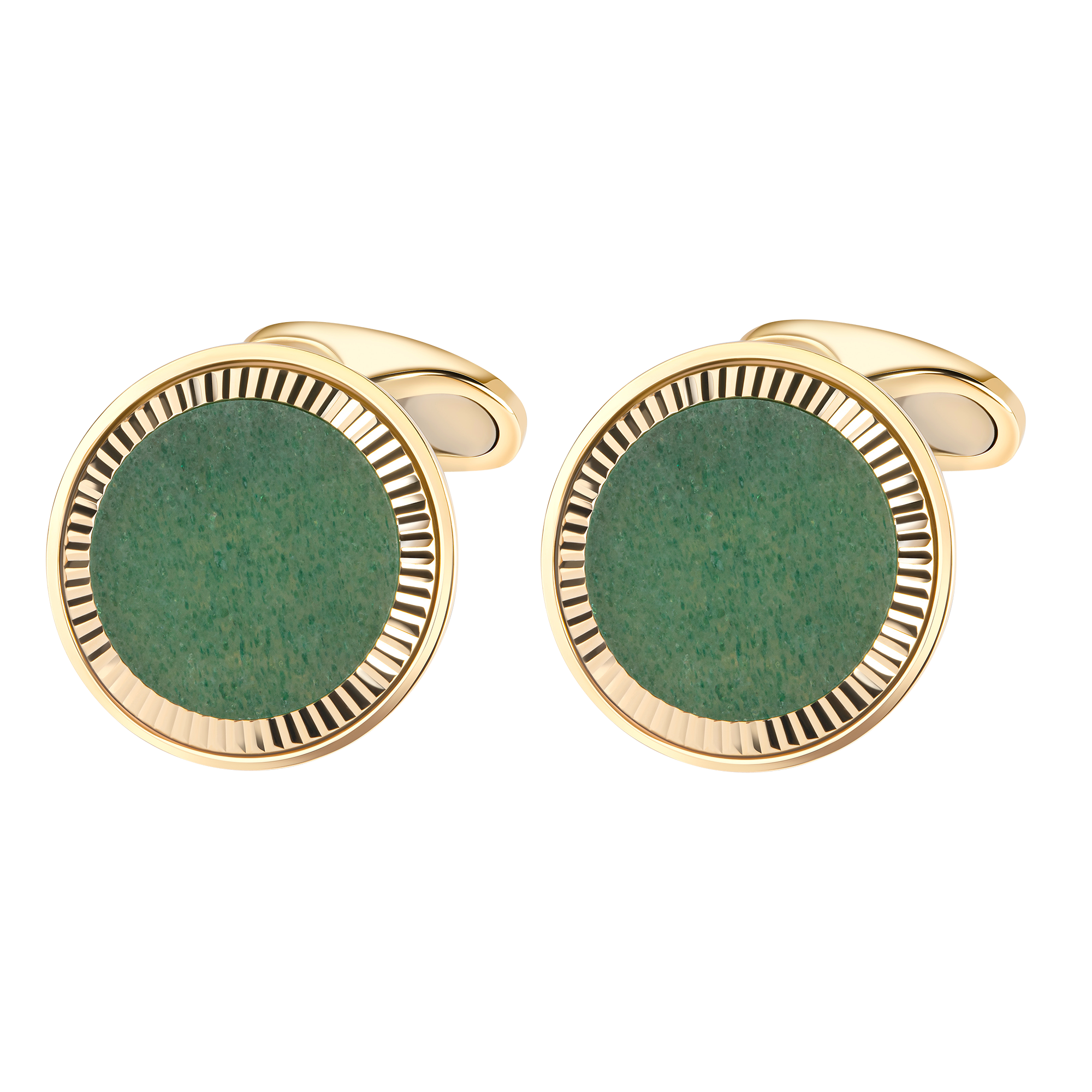 Brogle Classic cufflinks with aventurine Brogle Classic cufflinks with aventurine