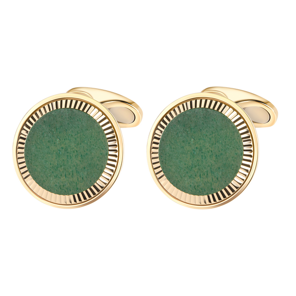 Brogle Classic cufflinks with aventurine Brogle Classic cufflinks with aventurine
