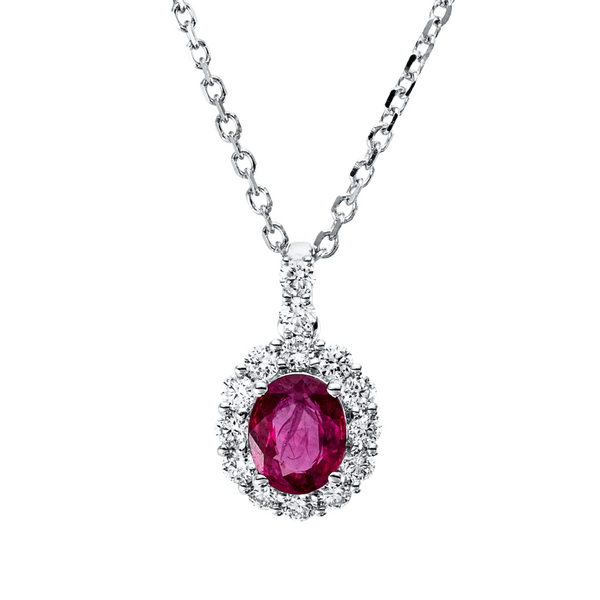 Brogle Classic Kette mit Rubinanhänger