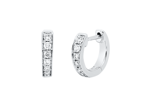 Brogle Classic diamond hoop earrings Brogle Classic diamond hoop earrings