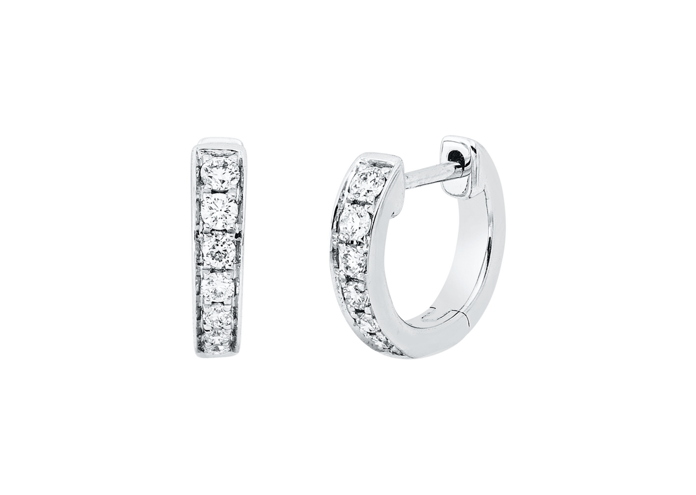 Brogle Classic diamond hoop earrings Brogle Classic diamond hoop earrings