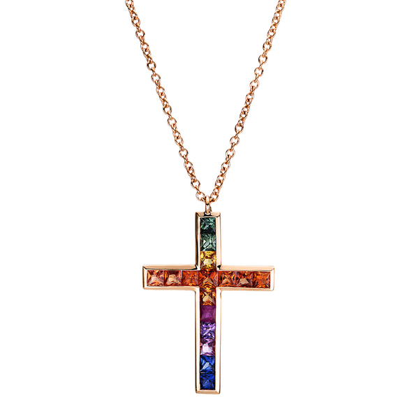 Brogle Selection Rainbow necklace with pendant