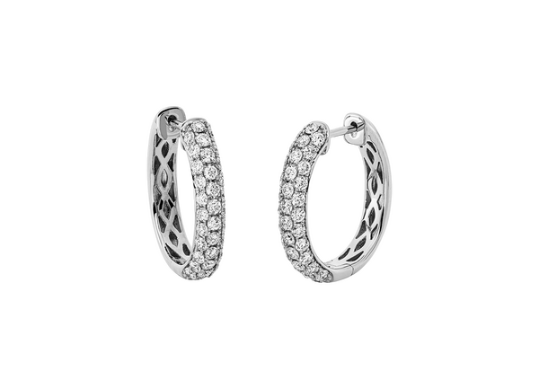 Brogle Selection diamond hoop earrings