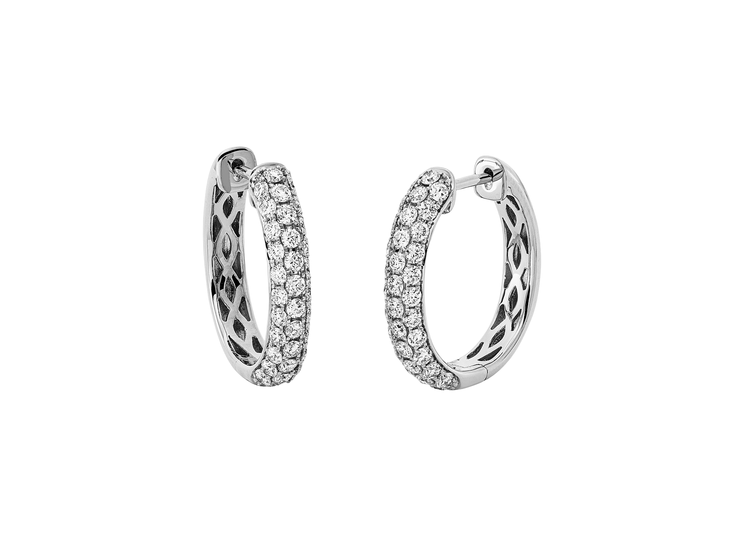 Brogle Selection diamond hoop earrings Brogle Selection diamond hoop earrings