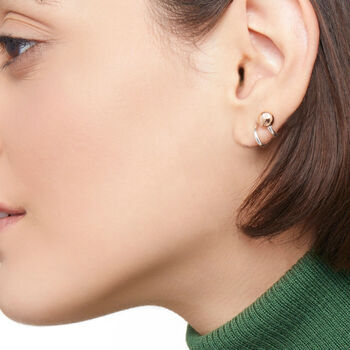 176021 DHC0004 PEPTL 0009A 100 Dodo pepita earring 9k rose gold silver r64b027e719d02b18