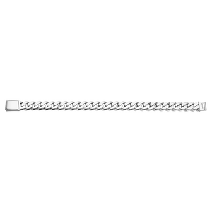 Emil Kraus Cuban Link oval diamond-plated curb chain bracelet, 10mm