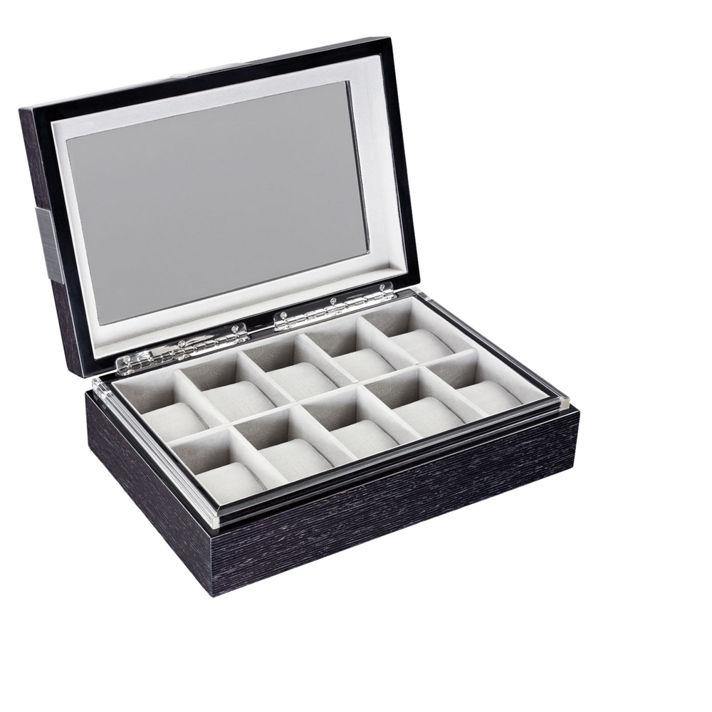 Heisse & Söhne watch box with viewing window Executive 10