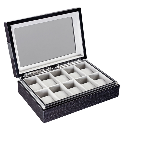 Heisse & Söhne watch box with viewing window Executive 10 Heisse & Söhne watch box with viewing window Executive 10