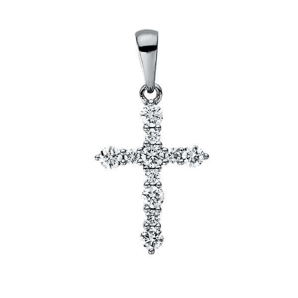 Brogle Classic Kreuzanhänger mit Diamanten