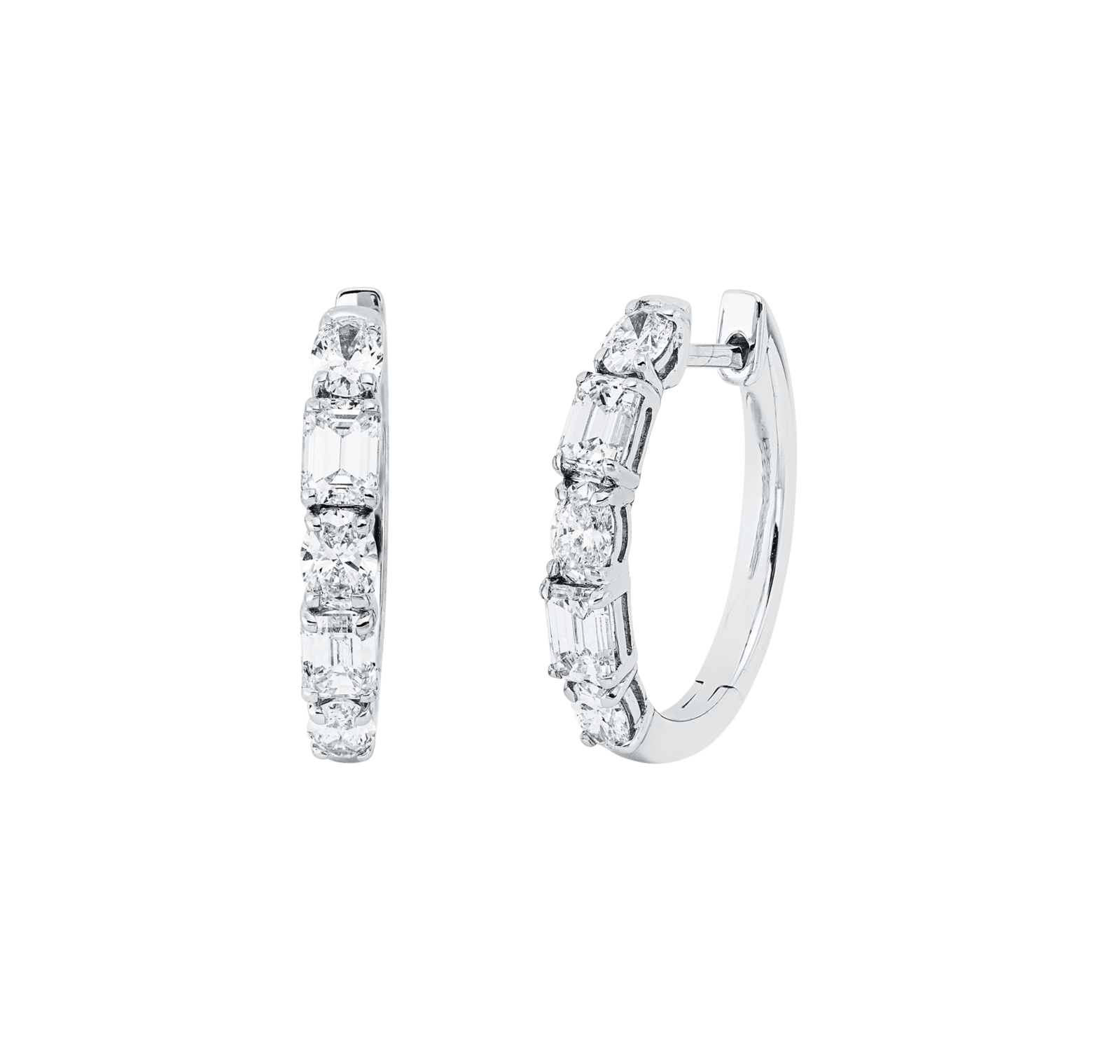 Brogle Selection diamond hoop earrings