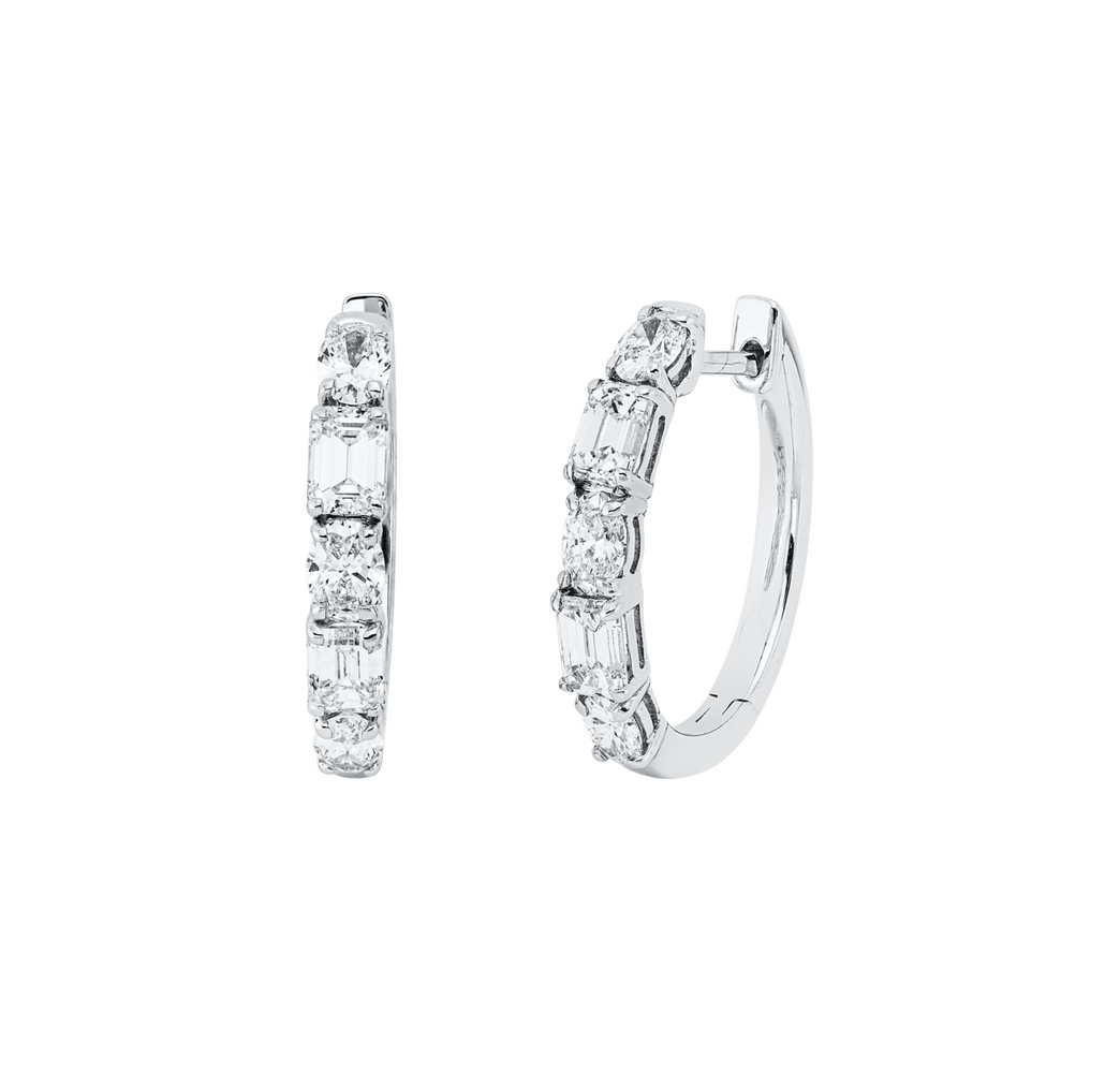 Brogle Selection diamond hoop earrings