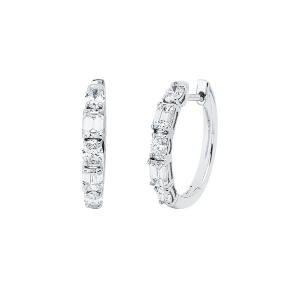 Brogle Selection diamond hoop earrings