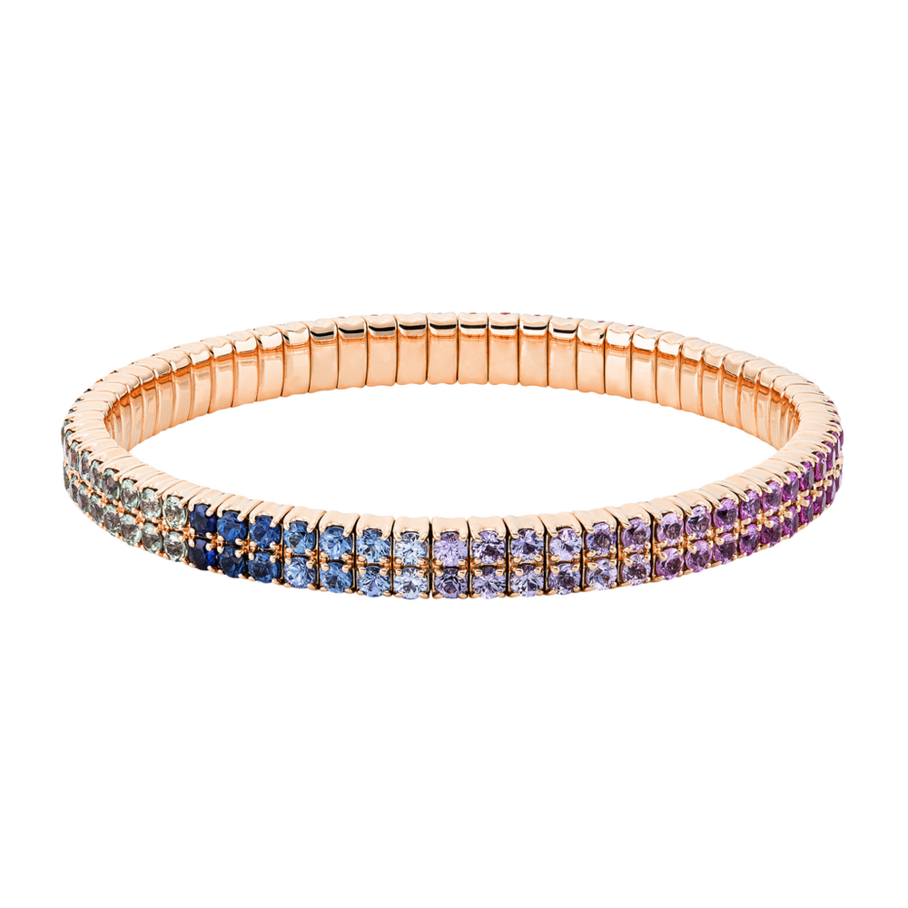 Brogle Selection sapphire bracelet Rainbow flexible Brogle Selection sapphire bracelet Rainbow flexible