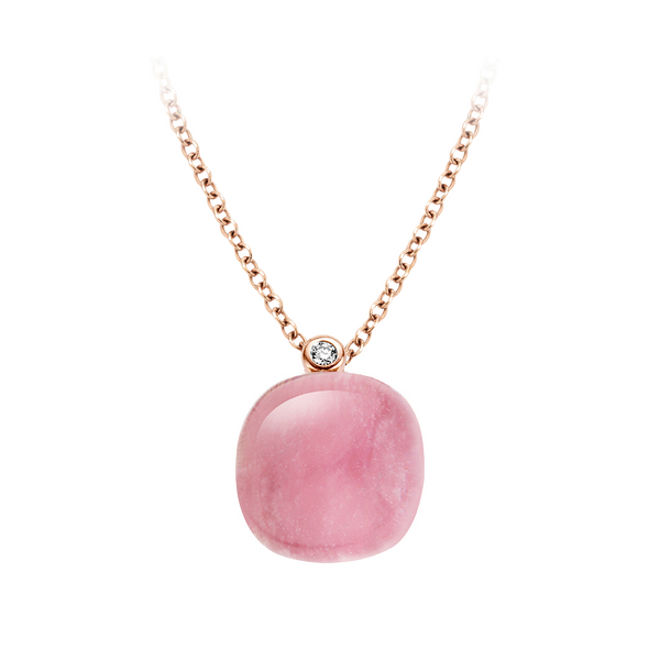 Bigli Mini Sweety Rosenquarz Halskette